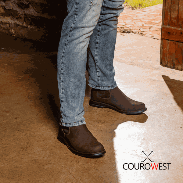 BOTA CHELSEA CAFÉ COMFORT CUERO NOBUCK