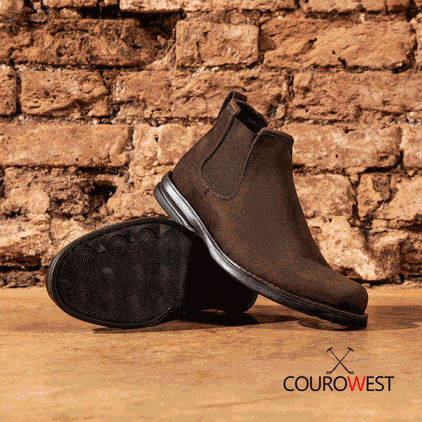 BOTA CHELSEA CAFÉ COMFORT CUERO NOBUCK