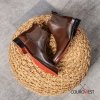 BOTA CHELSEA CAFÉ SUELA DE CUERO ROJO NOBRE