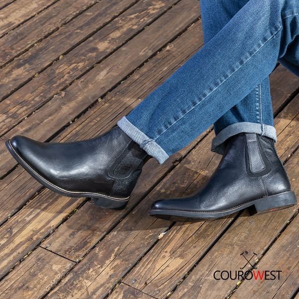 BOTA CHELSEA NEGRO ANATÓMICA CUERO FLOATHER