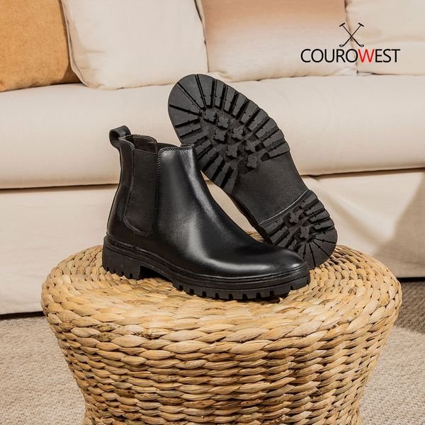 BOTA CHELSEA NEGRO FULL TRAIL CUERO NOBRE