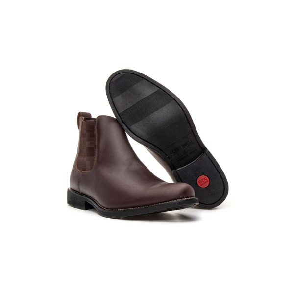 BOTA CHELSEA CAFÉ ANATÓMICA CUERO HIDROFUGADO