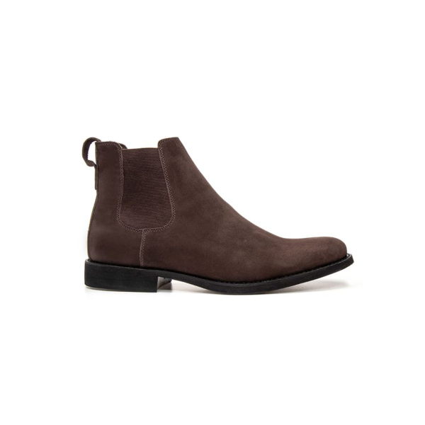 BOTA CHELSEA CAFÉ ANATÓMICA CUERO NOBUCK