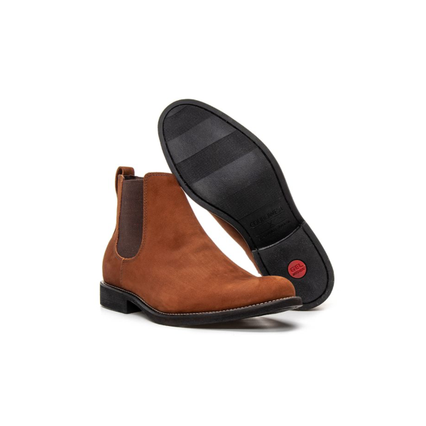 BOTA CHELSEA CARAMELO ANATÓMICA CUERO NOBUCK