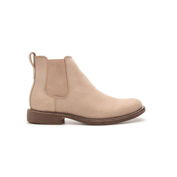 BOTA CHELSEA OFF WHITE ANATÓMICA CUERO NOBUCK