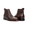 BOTA CHELSEA CAFÉ SUELA DE CUERO ROJO NOBRE