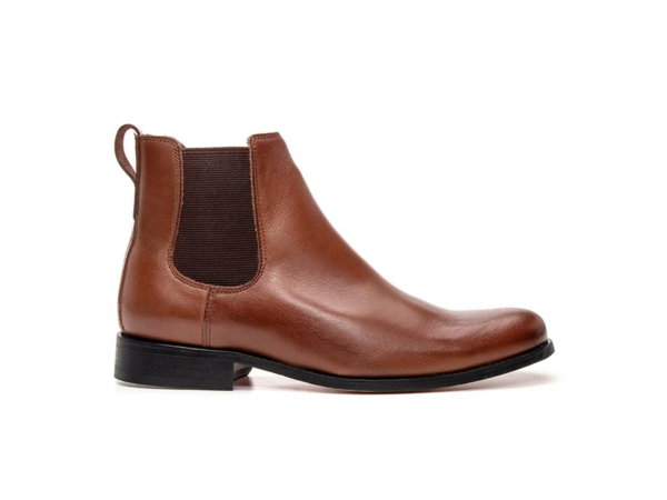 BOTA CHELSEA WISKY SUELA DE CUERO ROJO NOBRE