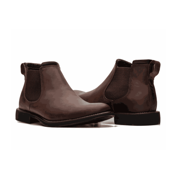 BOTA CHELSEA CAFÉ ALMOFADADA CUERO HIDROFUGADO
