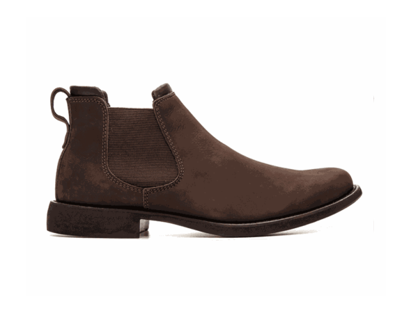 BOTA CHELSEA CAFÉ ALMOFADADA CUERO NOBUCK