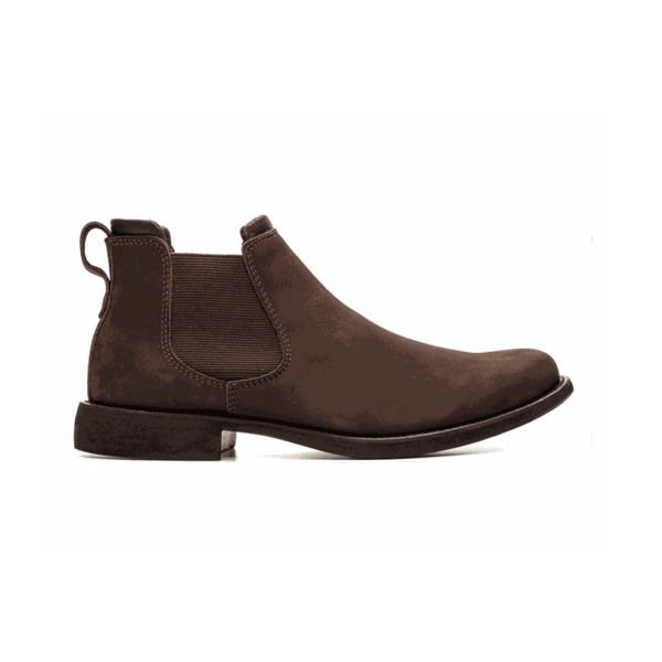 BOTA CHELSEA CAFÉ ALMOFADADA CUERO NOBUCK