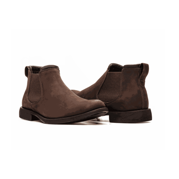 BOTA CHELSEA CAFÉ ALMOFADADA CUERO NOBUCK