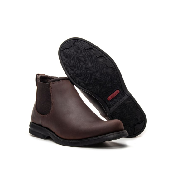 BOTA CHELSEA CAFÉ COMFORT CUERO HIDROFUGADO