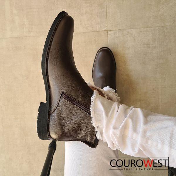 BOTA ZIPADA ANATÓMICA CAFÉ CUERO FLOATHER