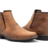 BOTA ZIPADA ANATÓMICA CARAMELO CUERO HIDROFUGADO