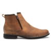 BOTA ZIPADA ANATÓMICA CARAMELO CUERO HIDROFUGADO