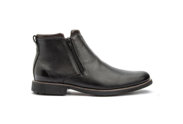 BOTA ZIPADA ANATÓMICA NEGRO CUERO FLOATHER