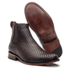 BOTA CHELSEA CAFÉ TRICÊ SUELA DE CUERO